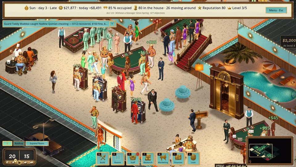 A busy night at the Sunburst, pool and lounge included